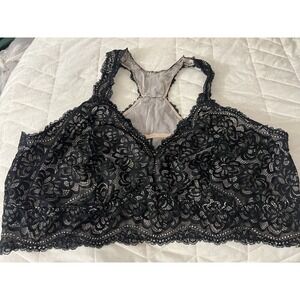 Torrid Black Lace Bralette Bra Unlined Wireless Sexy  Size 5